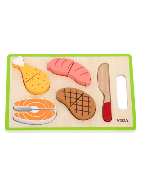 VIGA Zestaw do Krojenia Mięsa – Realistyczna Zabawa w Kuchnię