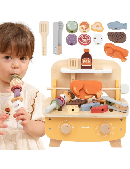 VIGA Drewniany Zestaw do Grillowania BBQ Grill