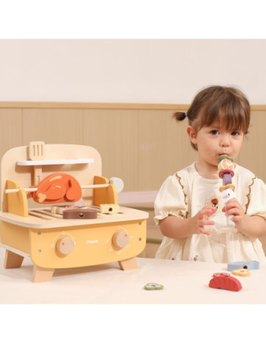 VIGA Drewniany Zestaw do Grillowania BBQ Grill