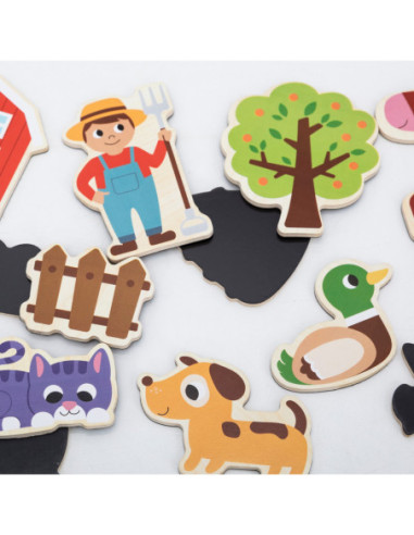 VIGA Magnetyczni Przyjaciele z Farmy 20 szt. Magnesów – Kreatywna Zabawa z Wiejskimi Zwierzątkami