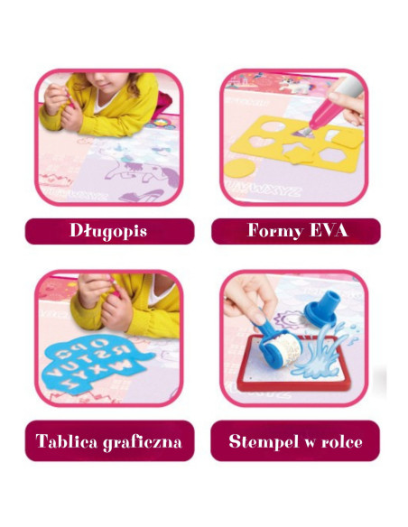 WOOPIE Mata Wodna Magiczna do Rysowania dla Małej Księżniczki