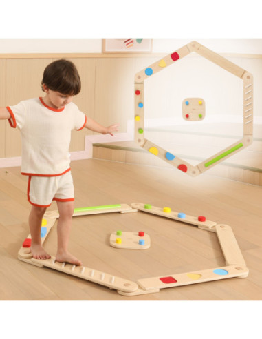VIGA Drewniana Równoważnia Modułowa Tor Ścieżka Sensoryczna