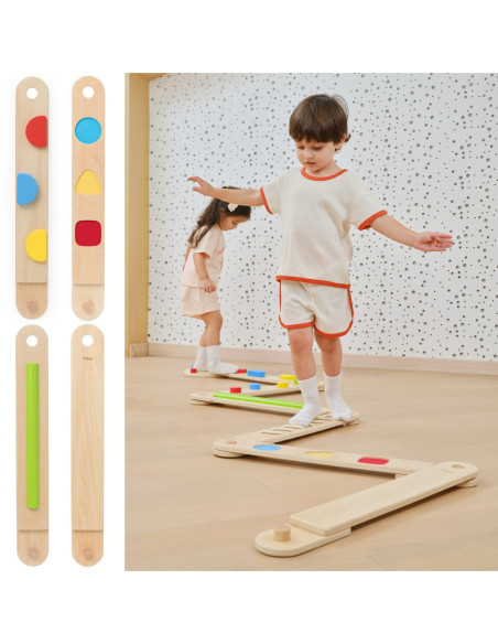 VIGA Drewniana Równoważnia Modułowa Tor Ścieżka Sensoryczna