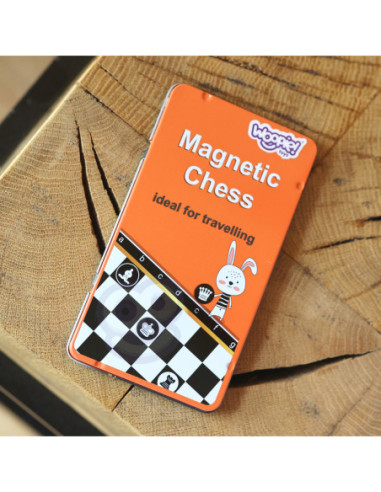 WOOPIE Szachy Warcaby Magnetyczne 2w1 Gra Podróżna Kieszonkowa