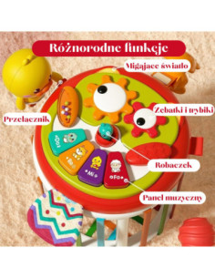 WOOPIE Walec Kostka Sensoryczna Interaktywny Bębenek 2