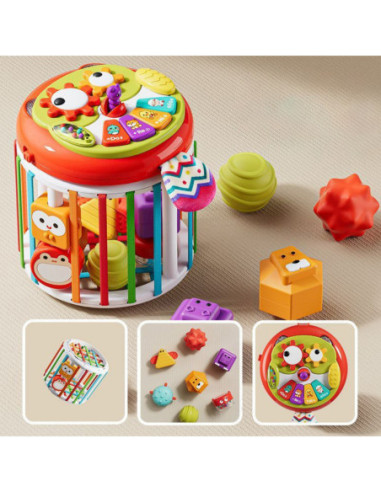 WOOPIE Walec Kostka Sensoryczna Interaktywny Bębenek