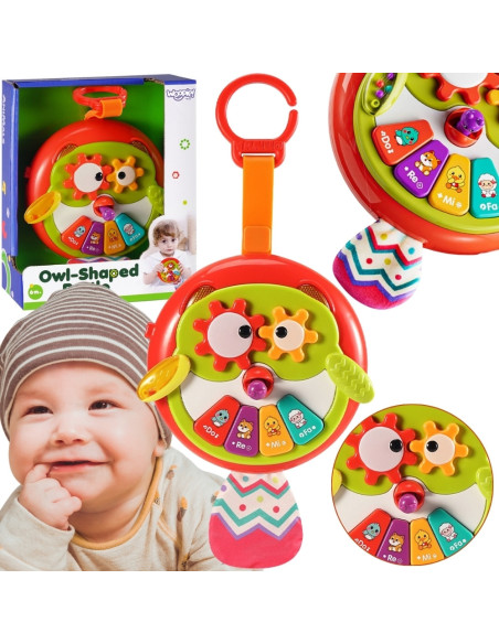 WOOPIE Interaktywna Zabawka Sowa Pianinko z Szeleszczącym Ogonem