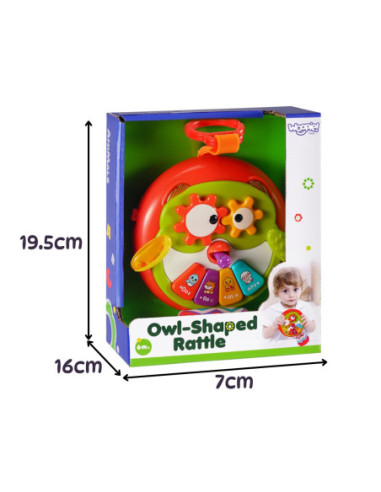 WOOPIE Interaktywna Zabawka Sowa Pianinko z Szeleszczącym Ogonem