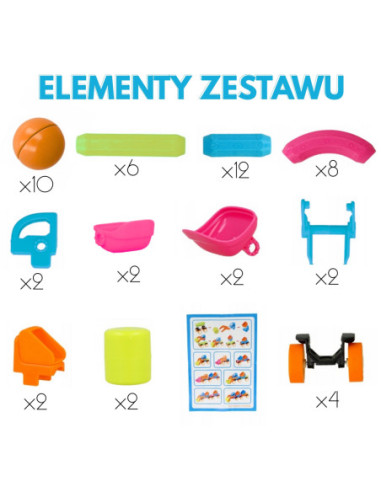 WOOPIE Magnetyczne Klocki Konstrukcyjne Pojazdy 52 el.