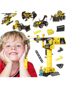 WOOPIE Zestaw Konstrukcyjny Pojazdy Budowlane 6w1 223 el.