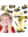 WOOPIE Zestaw Konstrukcyjny Pojazdy Budowlane 6w1 223 el.