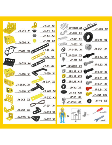 WOOPIE Zestaw Konstrukcyjny Pojazdy Budowlane 6w1 223 el.