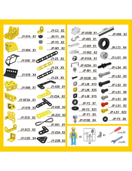 WOOPIE Zestaw Konstrukcyjny Pojazdy Budowlane 6w1 223 el.