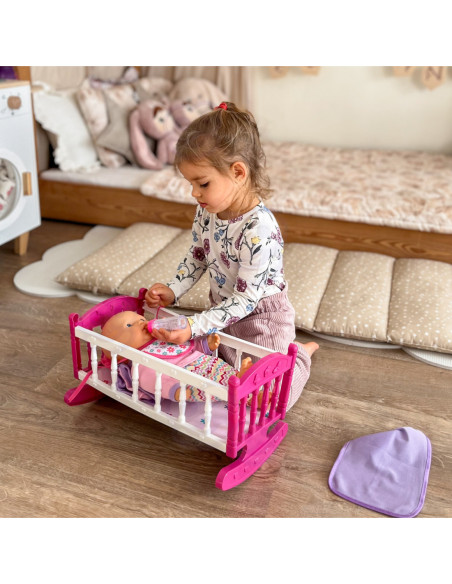 WOOPIE ROYAL Zestaw XL Opiekunka Lalka Jednorożec z Kołyską i Zestawem do Karmienia