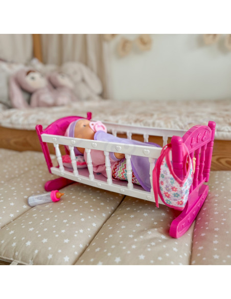 WOOPIE ROYAL Zestaw XL Opiekunka Lalka Jednorożec z Kołyską i Zestawem do Karmienia
