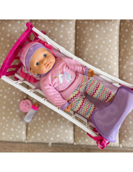 WOOPIE ROYAL Zestaw XL Opiekunka Lalka Jednorożec z Kołyską i Zestawem do Karmienia
