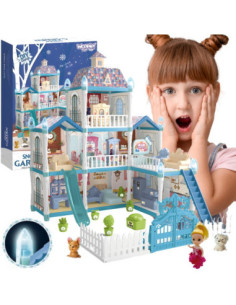 WOOPIE Domek dla Lalek Zimowy Ogród z Akcesoriami i Lalką Podświetlany 191el.