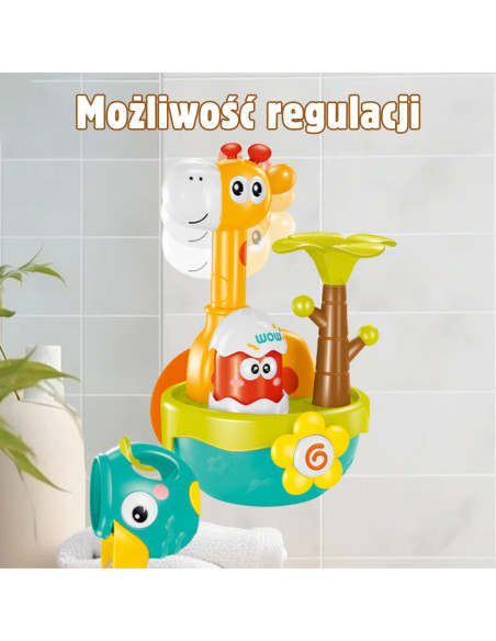 WOOPIE BABY Zabawka do Kąpieli Żyrafa z Lejkiem na Przyssawke