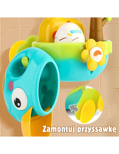 WOOPIE BABY Zabawka do Kąpieli Żyrafa z Lejkiem na Przyssawke