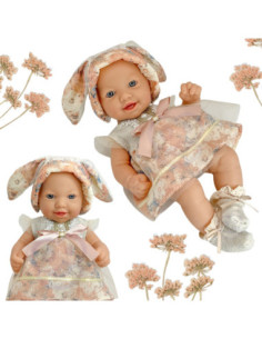 WOOPIE ROYAL Lalka Bobas 24 cm w Sukience i Czapeczce Króliczka