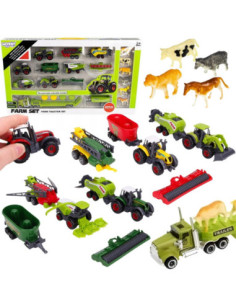 WOOPIE Zestaw Traktorów i Maszyn Rolniczych z Zwierzętami
