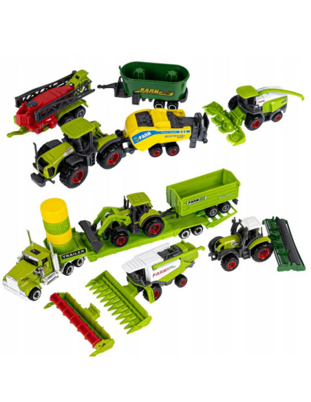 WOOPIE Zestaw Traktorów i Maszyn Rolniczych z Zwierzętami