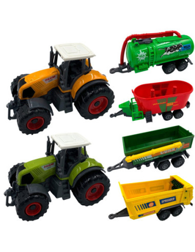 WOOPIE Zestaw Mini Farmera Traktory z Przyczepami