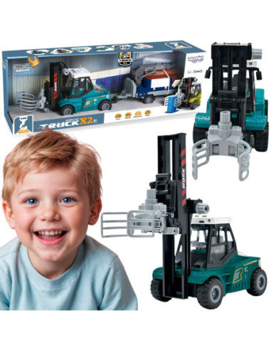 WOOPIE Wózek Widłowy Zaciskowy z Przyczepą Dźwięki Światła