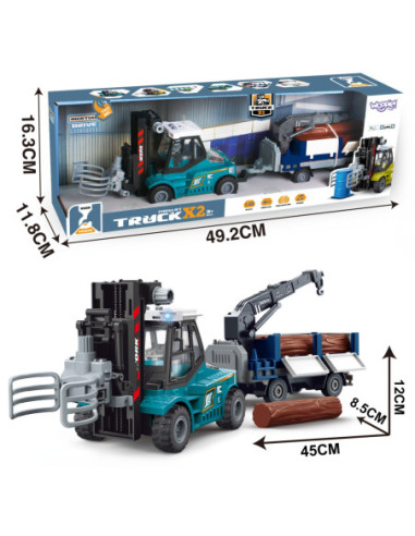 WOOPIE Wózek Widłowy Zaciskowy z Przyczepą Dźwięki Światła