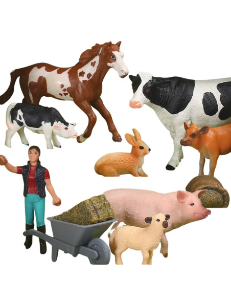WOOPIE Figurki Zwierząt Szczęśliwa Farma 10el.