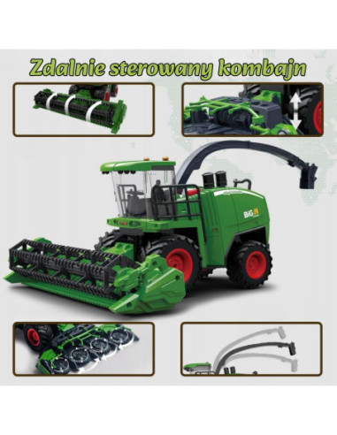 WOOPIE Zdalnie Sterowany Kombajn Rolniczy 1:24 z Efektami Dźwięku