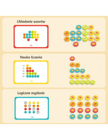 WOOPIE Gra Logiczna Edukacyjna Sorter Klasyfikacja Kolorów