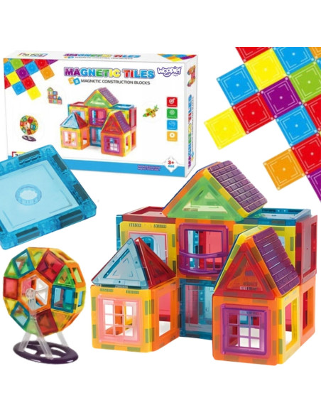 WOOPIE Klocki Magnetyczne 3D Edukacyjne Neodymowe Panele Dla Dzieci