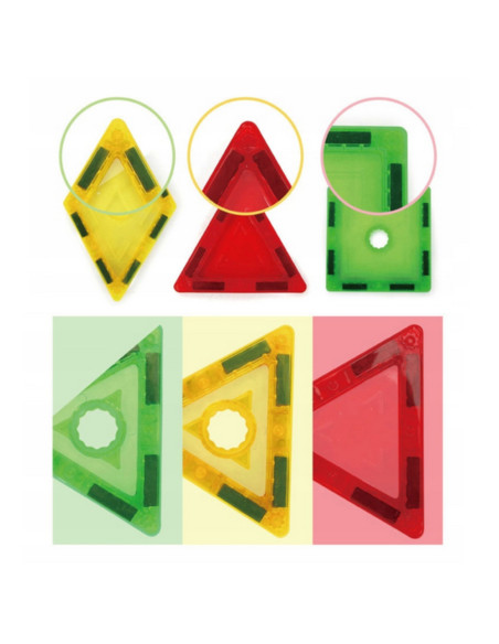 WOOPIE Klocki Magnetyczne 3D Edukacyjne Neodymowe Panele Dla Dzieci