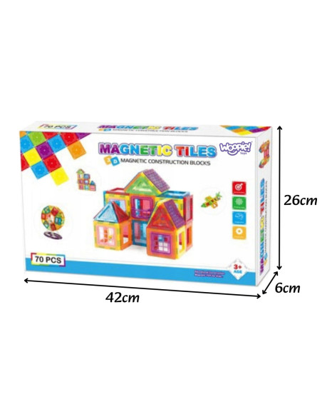 WOOPIE Klocki Magnetyczne 3D Edukacyjne Neodymowe Panele Dla Dzieci