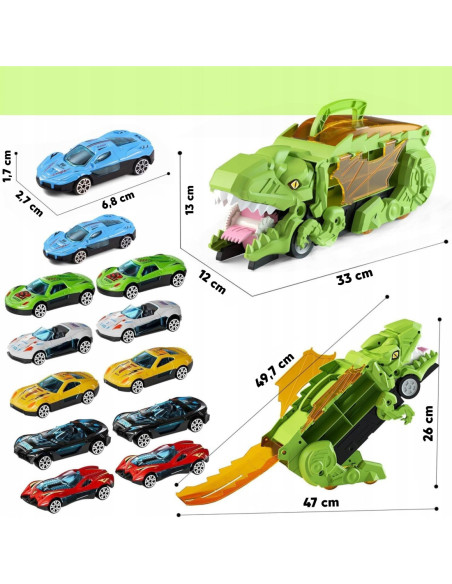 WOOPIE Zestaw Pojazdów Tor Dinozaur Pożeracz