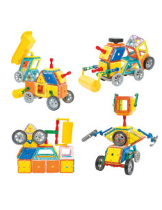 WOOPIE Klocki Magnetyczne 3D Pojazdy Zestaw 80el. 2