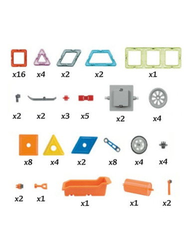 WOOPIE Klocki Magnetyczne 3D Pojazdy Zestaw 80el.