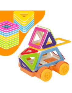 WOOPIE Klocki Magnetyczne Pojazd Mini Budowle 22el. 2