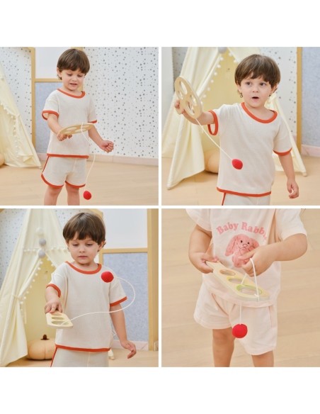 VIGA Drewniany Zestaw Palietek do Gry Złap Piłkę z Punktacją