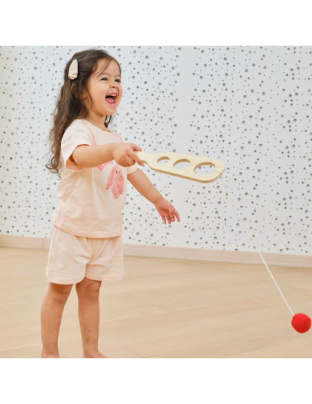 VIGA Drewniany Zestaw Palietek do Gry Złap Piłkę z Punktacją