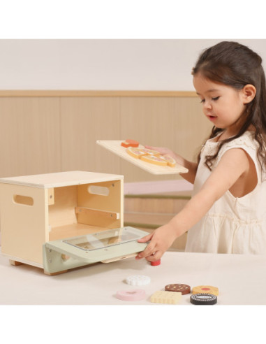 VIGA Drewniana Kuchnia Piekarnik Zestaw do Pieczenia Słodko-Pikantnych Potraw 12akc.