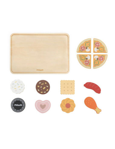 VIGA Drewniana Kuchnia Piekarnik Zestaw do Pieczenia Słodko-Pikantnych Potraw 12akc.