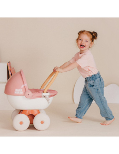 SMOBY Baby Nurse Wózek Głęboki z Plastikowym Daszkiem