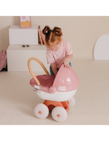 SMOBY Baby Nurse Wózek Głęboki z Plastikowym Daszkiem