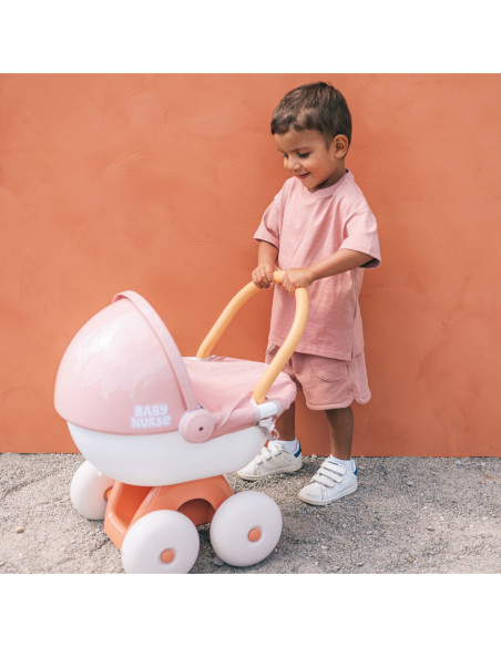 SMOBY Baby Nurse Wózek Głęboki z Plastikowym Daszkiem