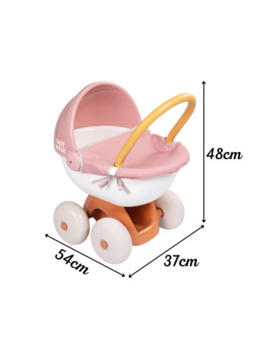 SMOBY Baby Nurse Wózek Głęboki z Plastikowym Daszkiem