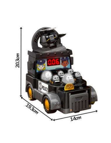 WOOPIE Gra Zręcznościowa Uderz Młotkiem Wbijak Wóz Policyjny z Akcesoriami
