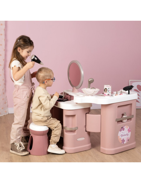 SMOBY Centrum małej stylistki BEAUTY + 26 akcesoria Fryzjer i kosmetyczka