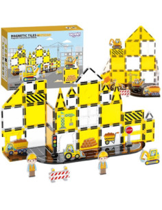 WOOPIE Magnetic Building Blocks 7.5 cm Construction Site STEAM 47 pcs.